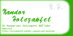 nandor holczapfel business card